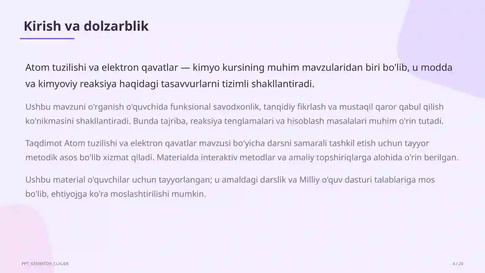 Atom tuzilishi va elektron qavatlar (8-sinf) 4