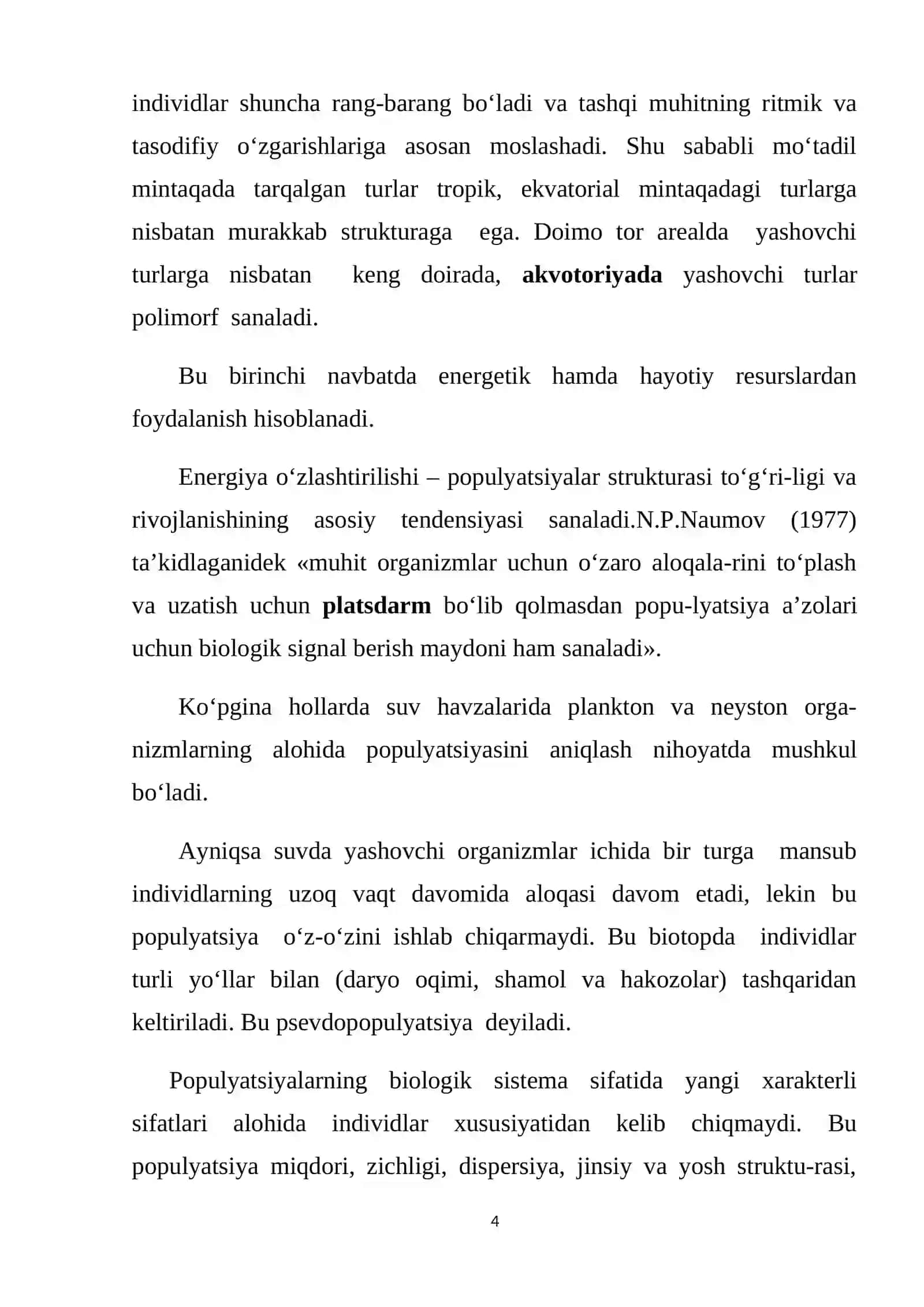 Populyatsiya tushunchasi 4