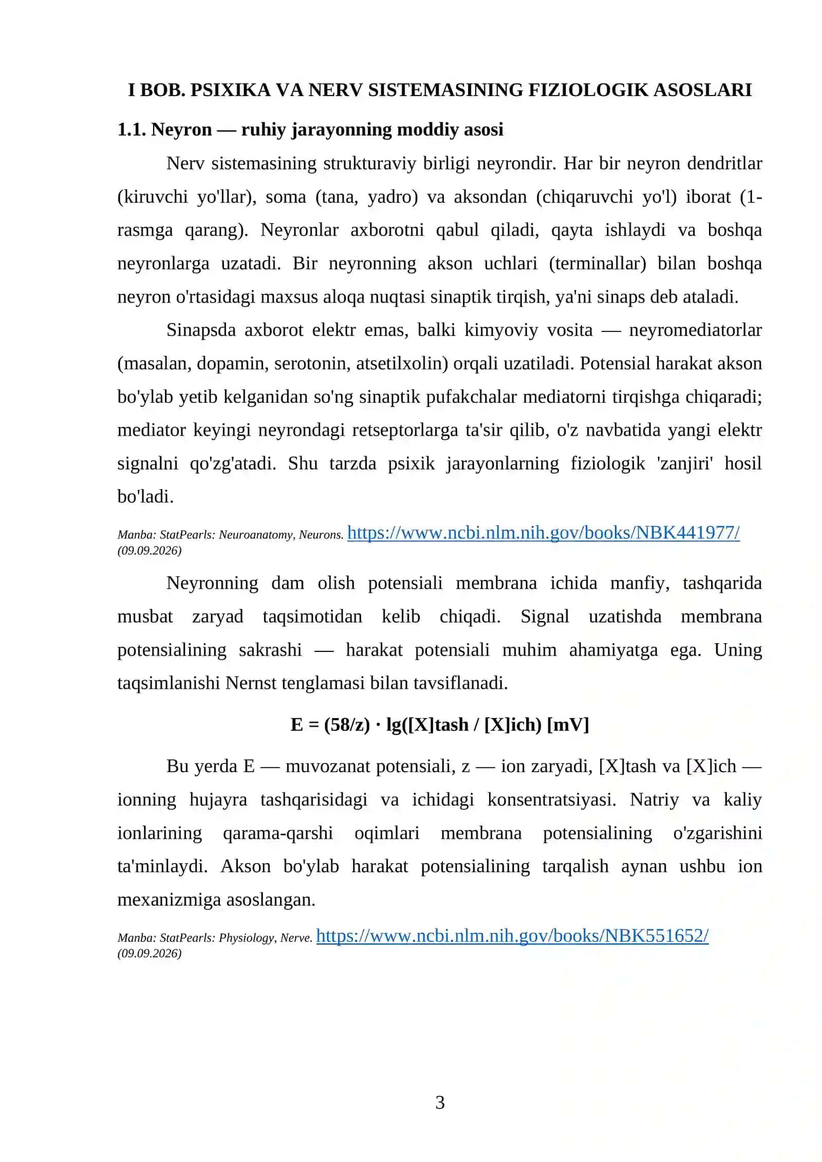 PSIXOLOGIYA FANINI O'ZLASHTIRISHDA FIZIOLOGIYANING O'RNI 4