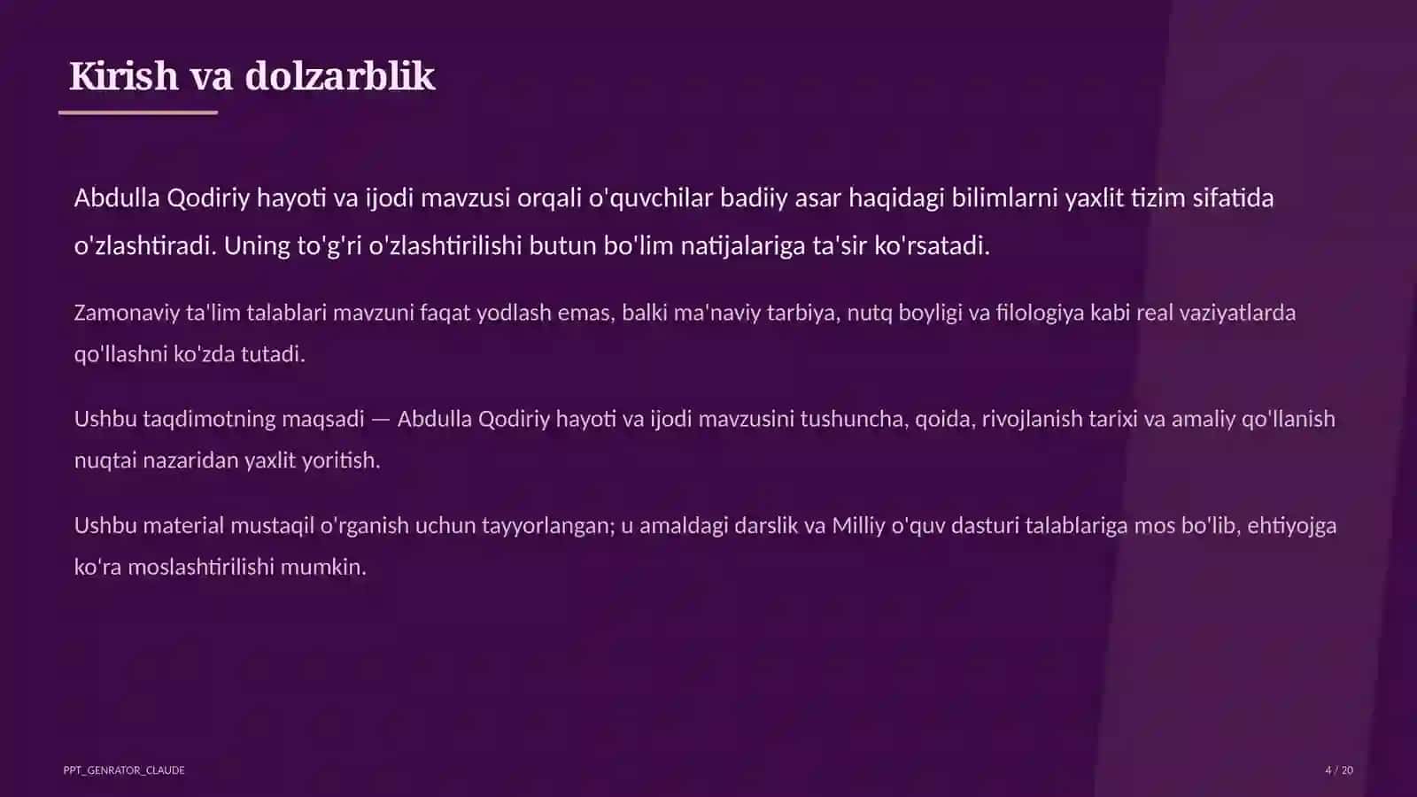 Abdulla Qodiriy hayoti va ijodi (7-sinf) 4