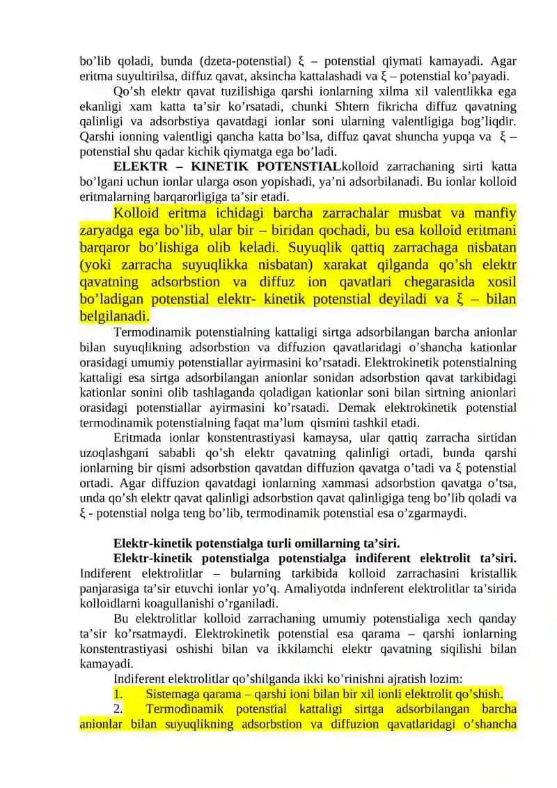 Kolloid sistemalarning elektr xossalari 4
