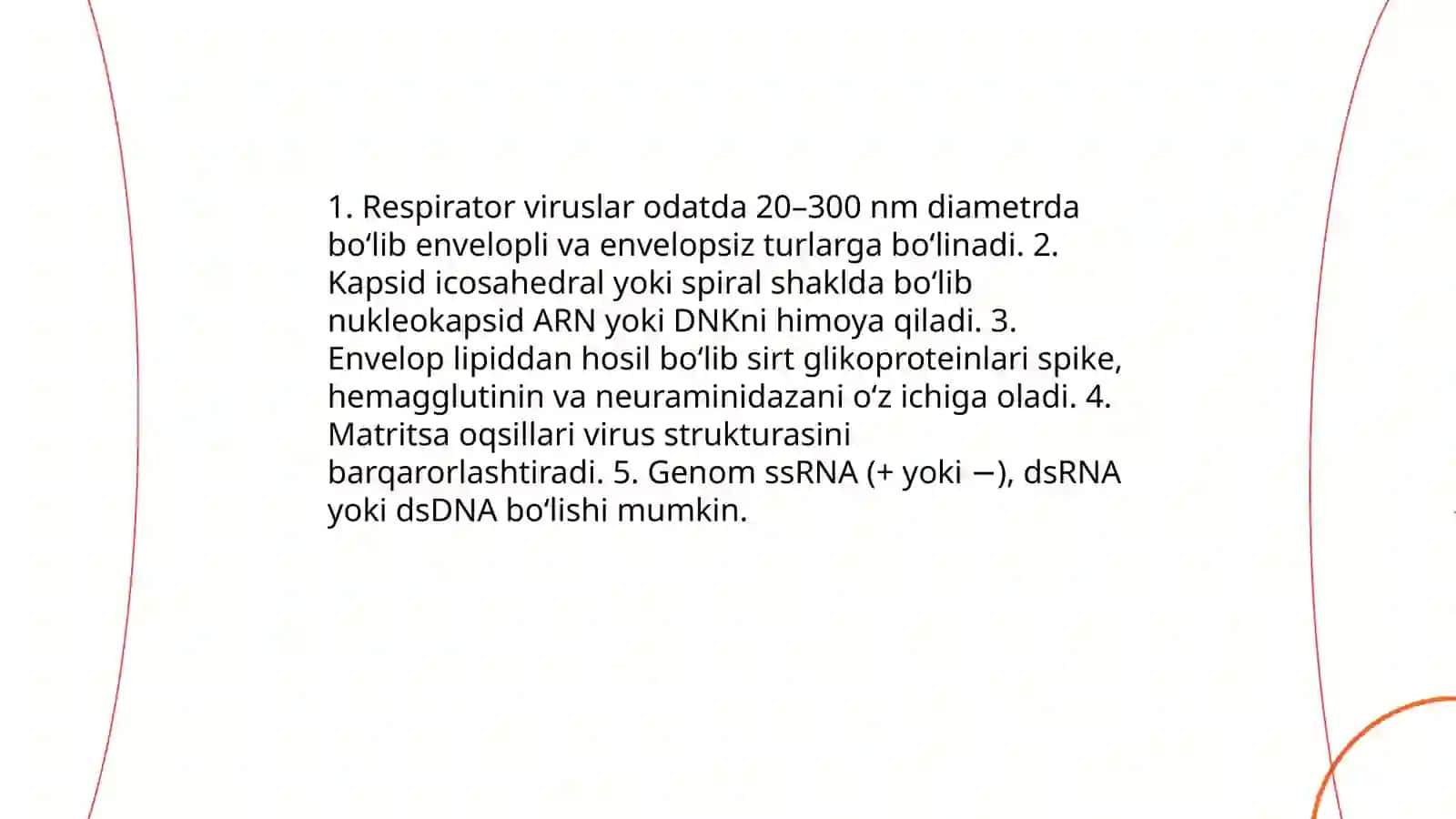 Õtkir respirator virusli infeksiya. Viruslar haqida tushuncha 4