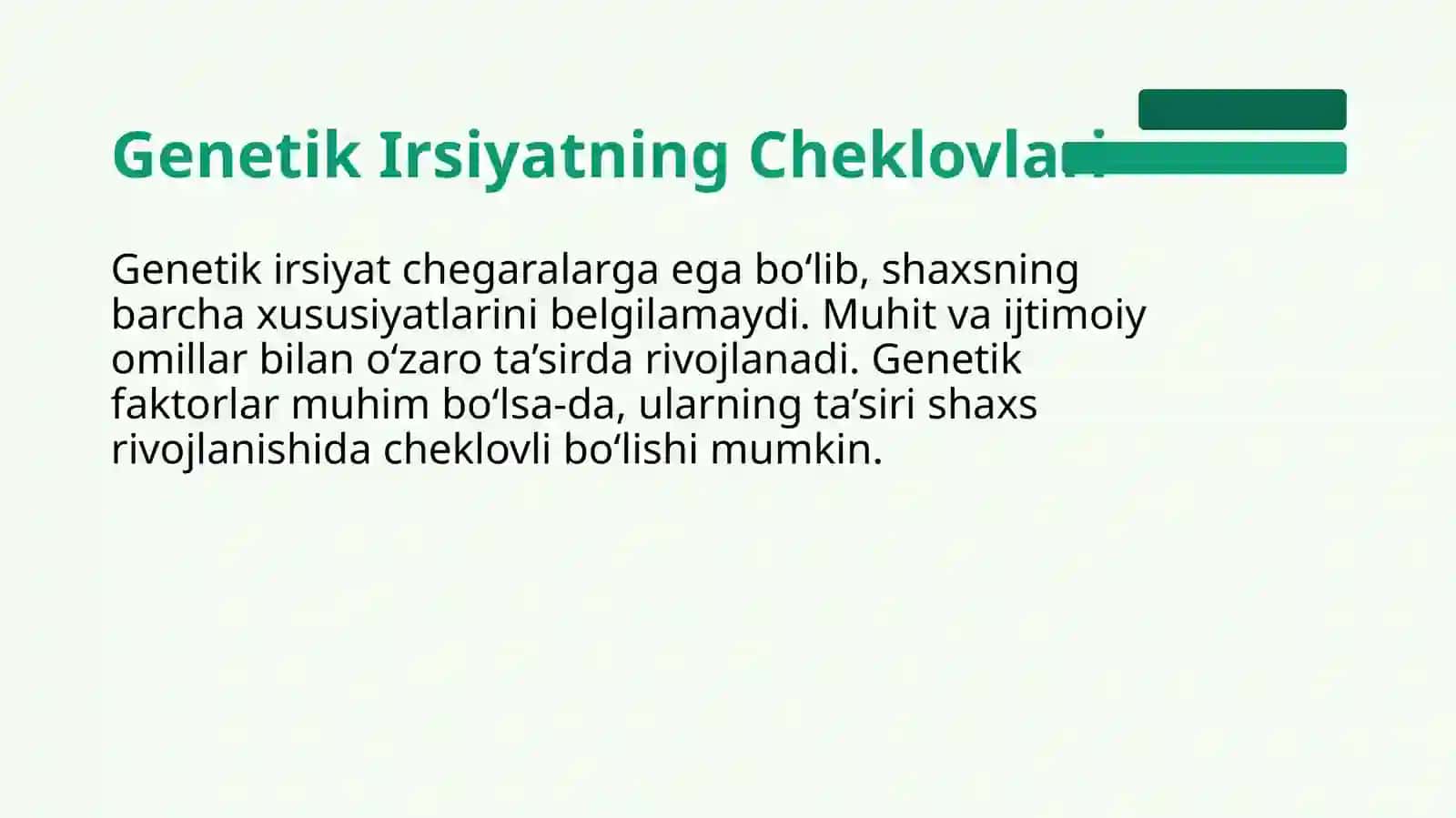 Genetik Irsiyat va Shaxs Xarakteri 4