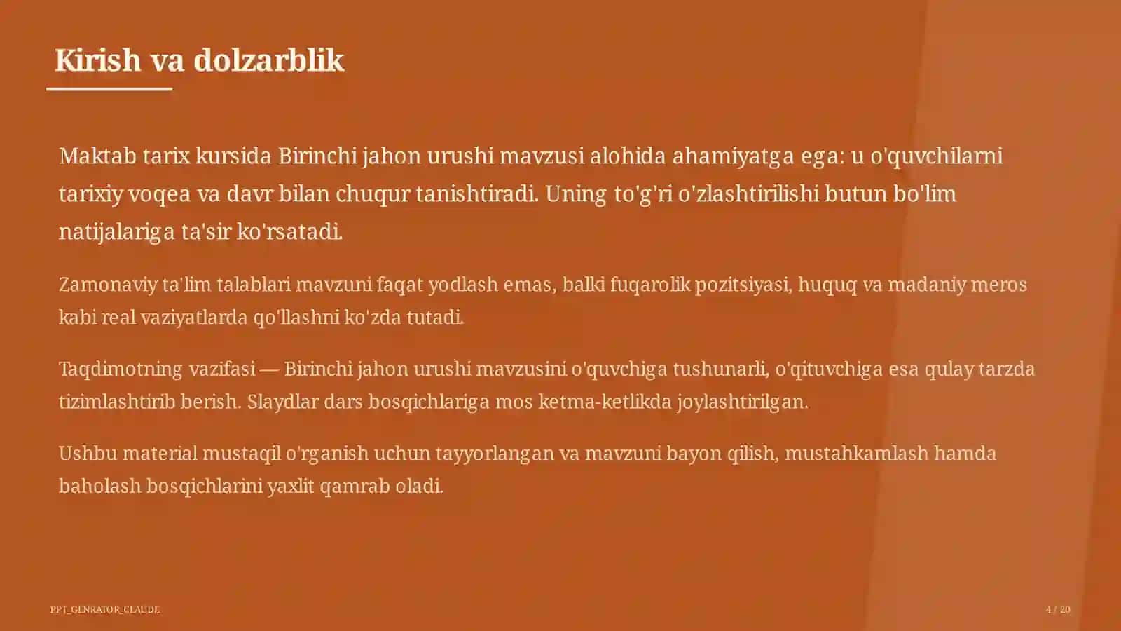 Birinchi jahon urushi (9-sinf) 4