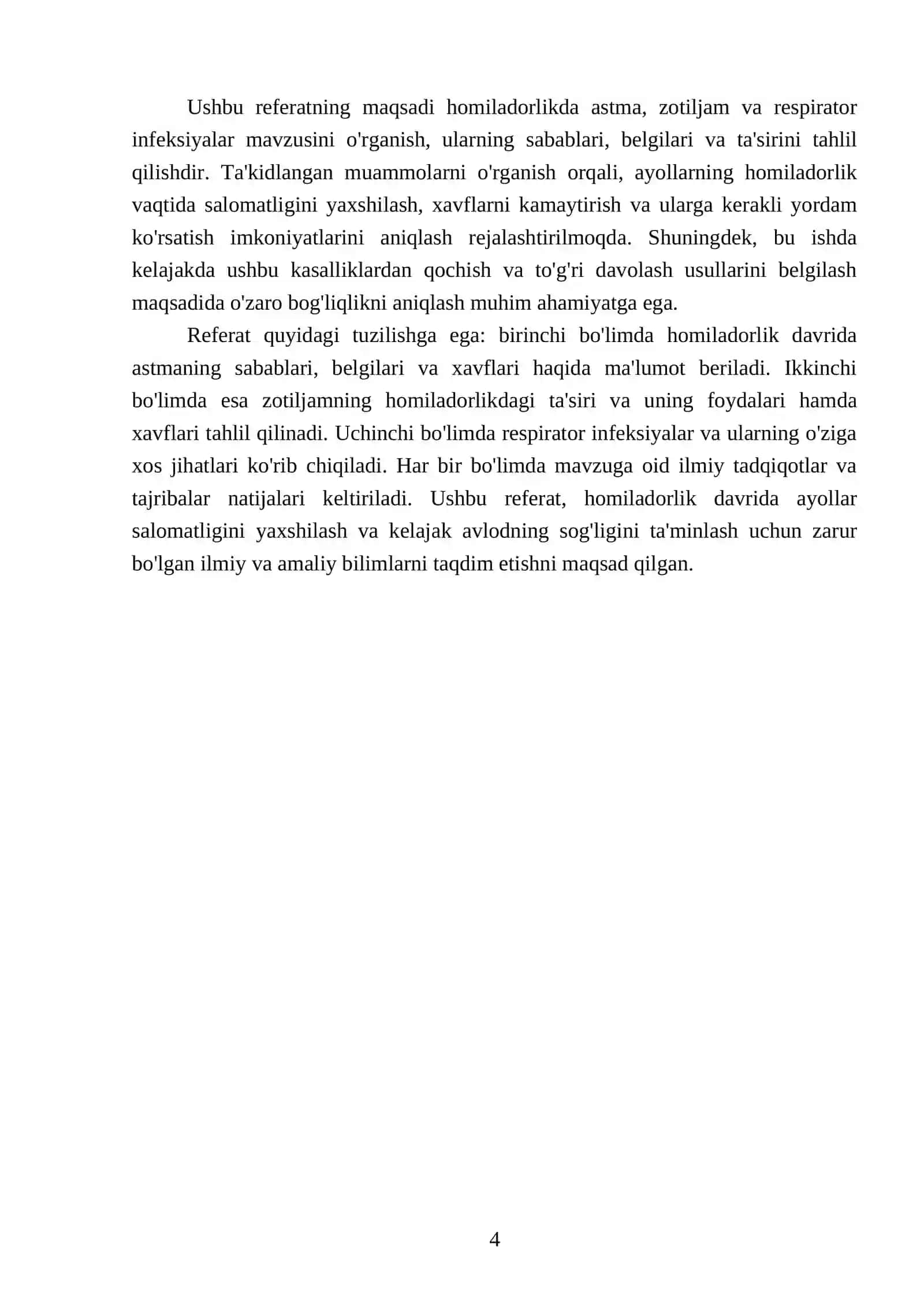 Homiladorlikda asthma. Zotiljam. Respiratory infection 4