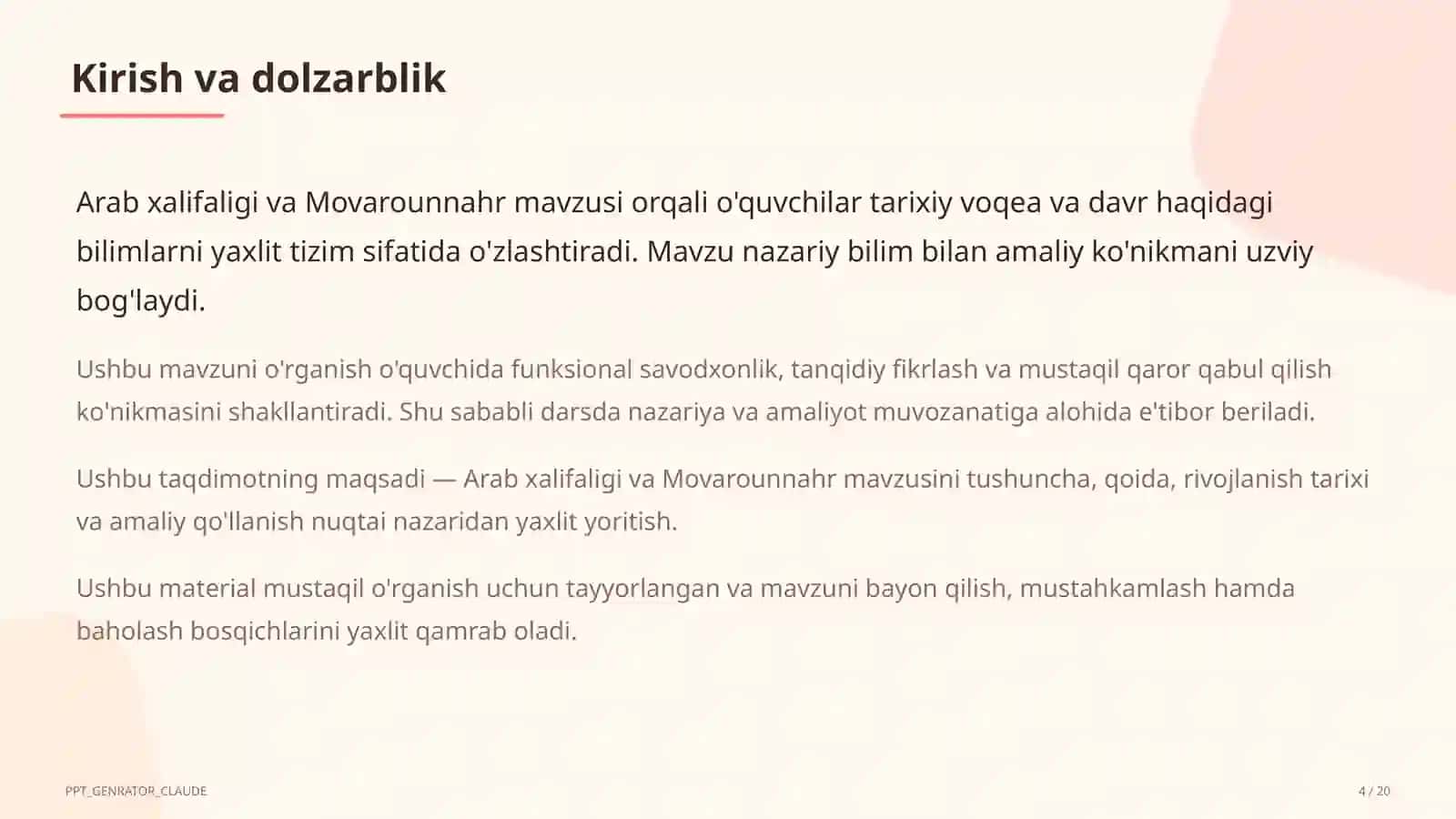 Arab xalifaligi va Movarounnahr (7-sinf) 4