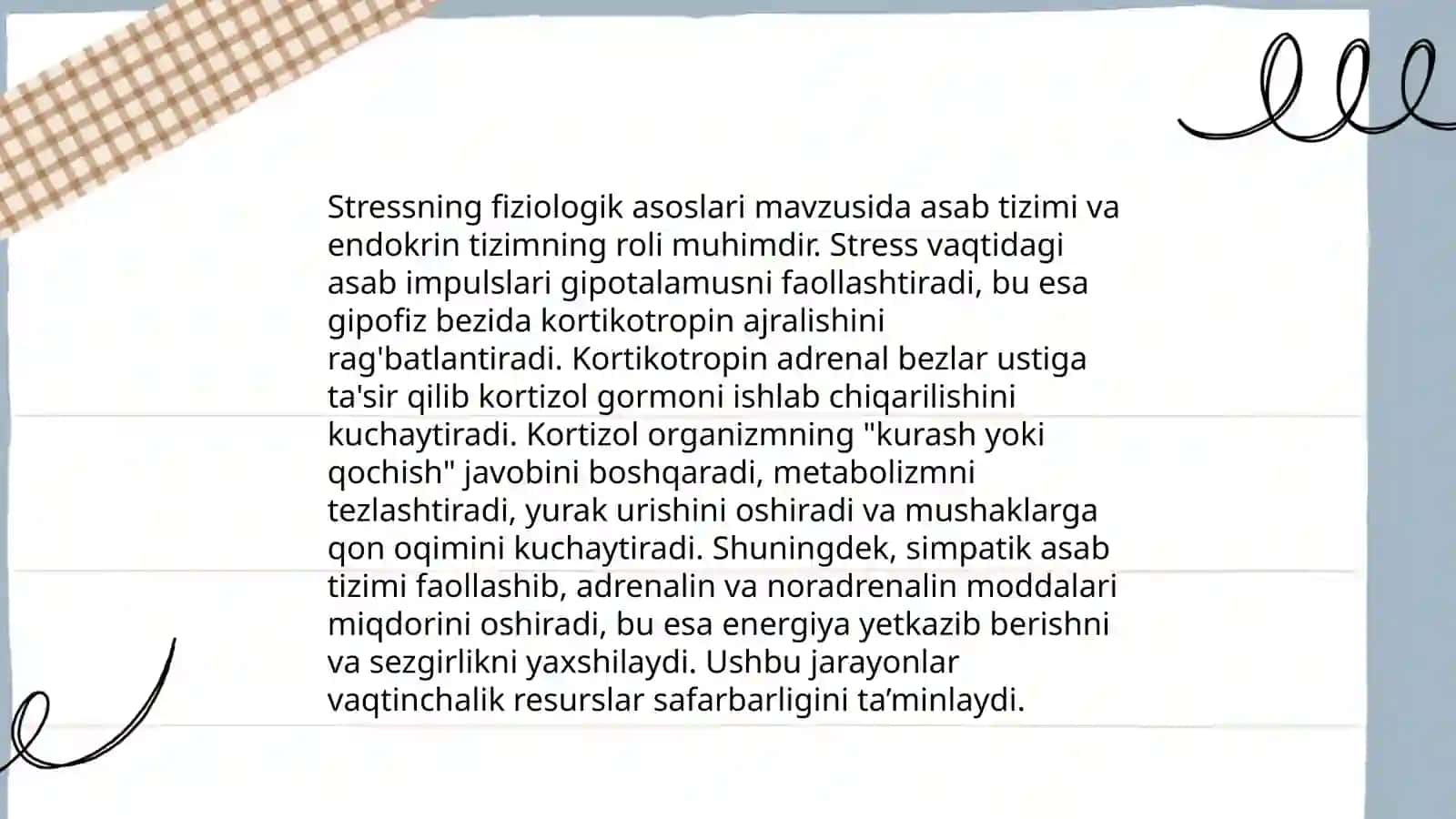 Fiziologik stress haqida tuchuncha 4
