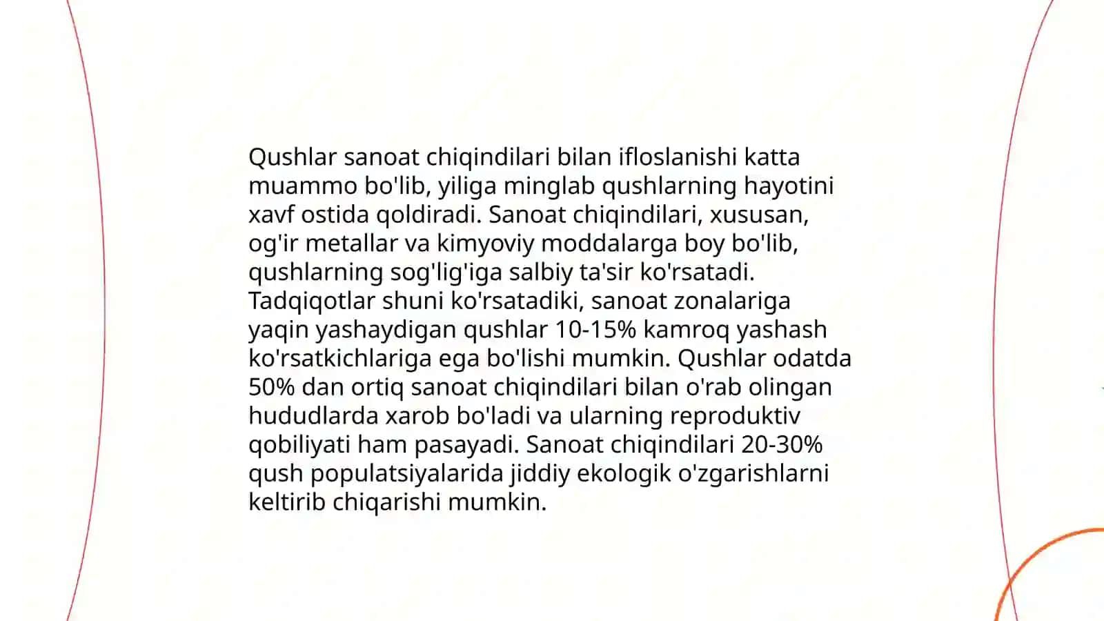 Qushlar biozararlanish manbai 4