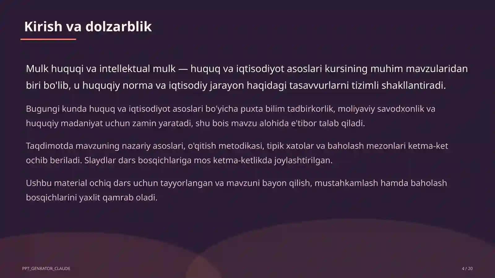 Huquq va iqtisodiyot asoslari (9– 11) 4