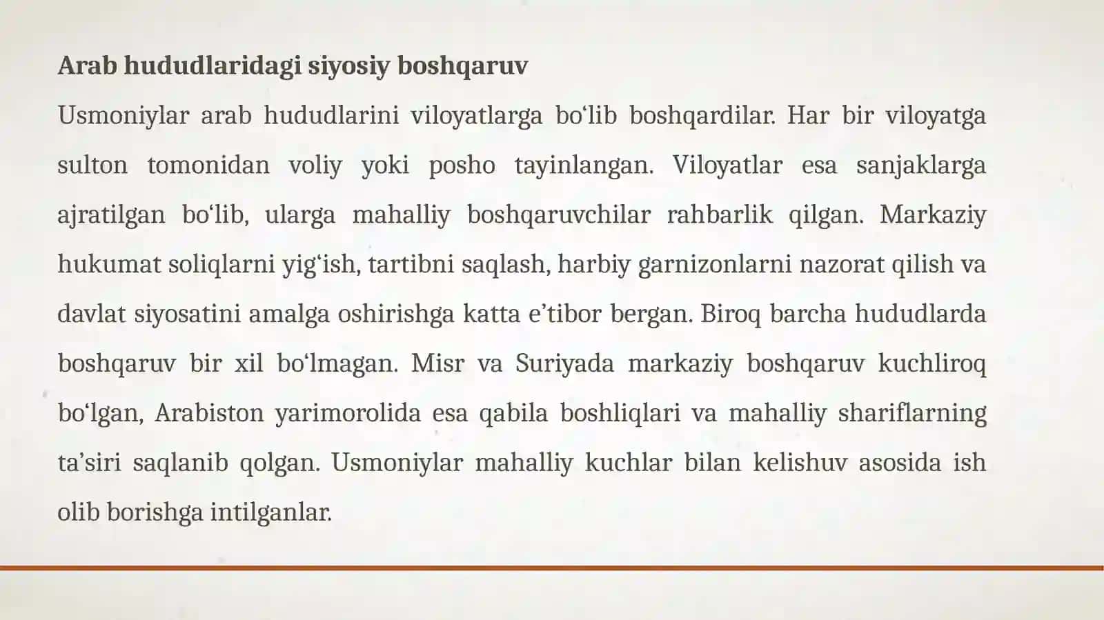 ARAB DAVLATLARI USMONIYLAR IMPERIYASI HUKMRONLIGI OSTIDA 4