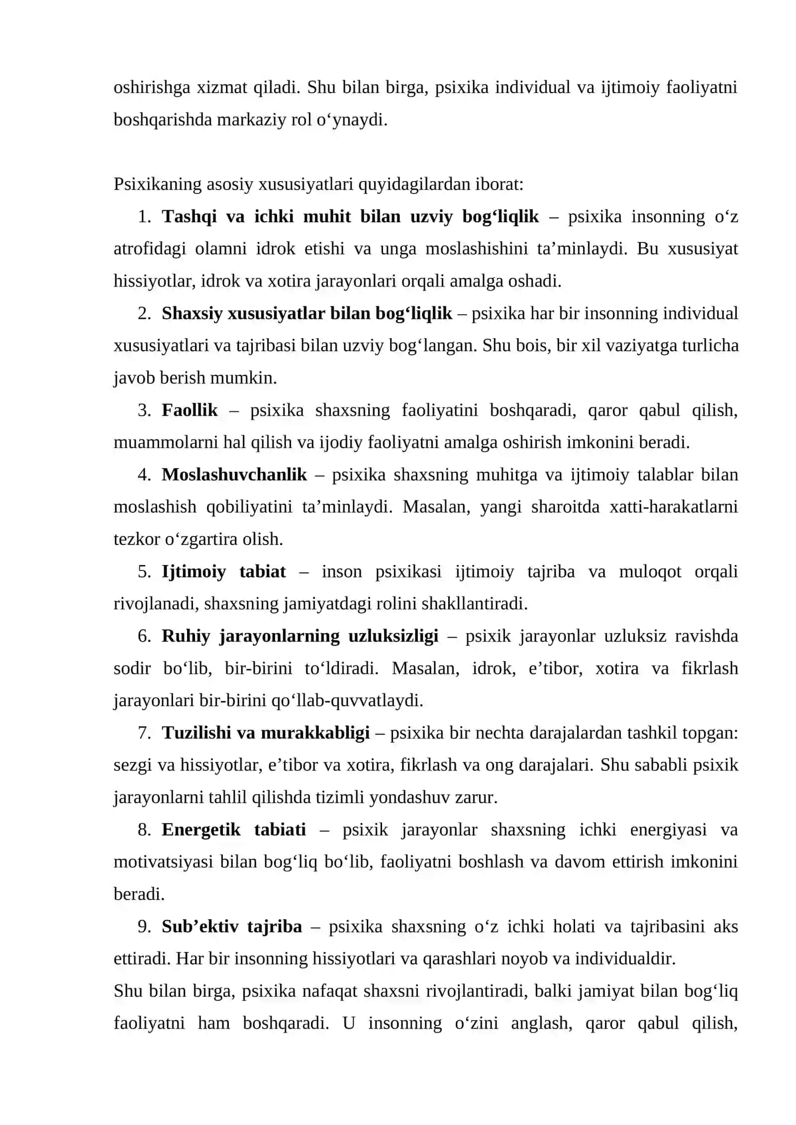UMUMIY PSIXOLOGIYA FANI PREDMETI, ILMIY TADQIQOT METODLARI 4
