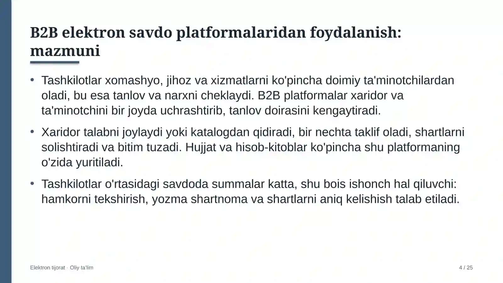Axborot agentliklarida B2B elektron savdo platformalaridan foydalanish 4