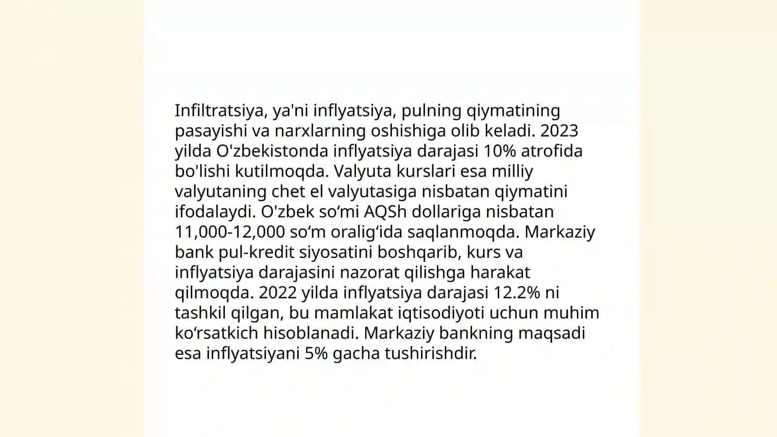Pul va infiltratsiyaning iqtisodiy ta'siri 4