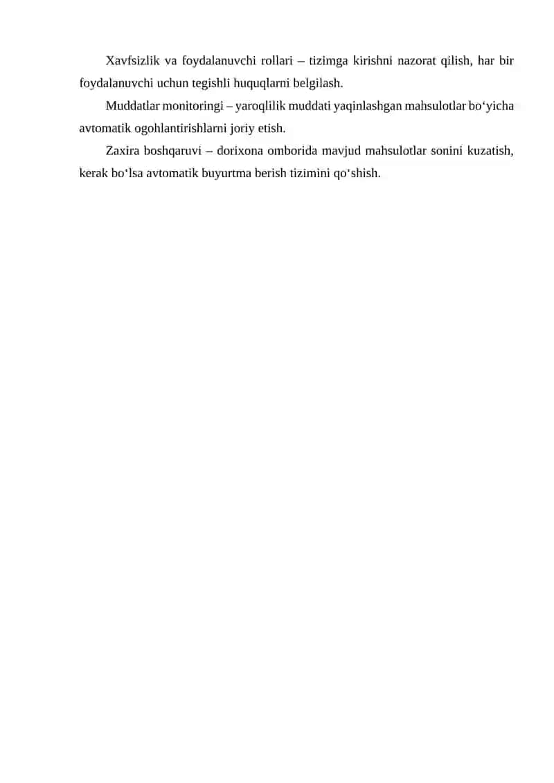 DORIXONA MAHSULOTLARI HISOBINI YURITISH UCHUN DASTUR ILOVASI 4