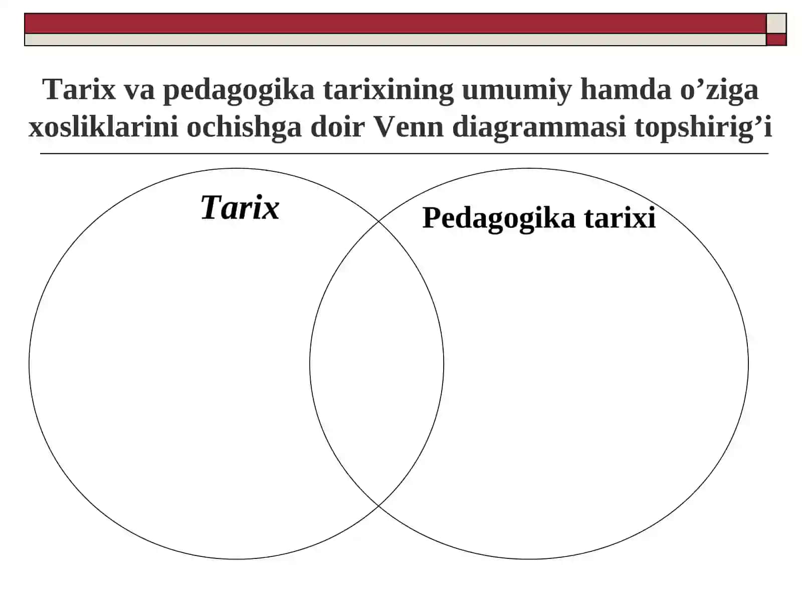 Pedagogika tarixi fan sifatida. Ibtidoiy jamoada tarbiya. VII asrgacha ta’lim-tarbiya va pedagogik fikrlar 4