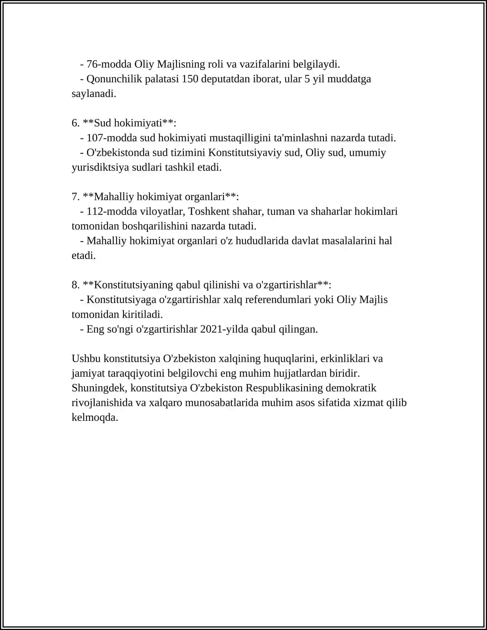 ÕZBEKISTONDA INSON HUQUQ VA ERKINLIKLARI TAMINLASHNING KONSTITUTSIYAVIY ASOSLARI 4