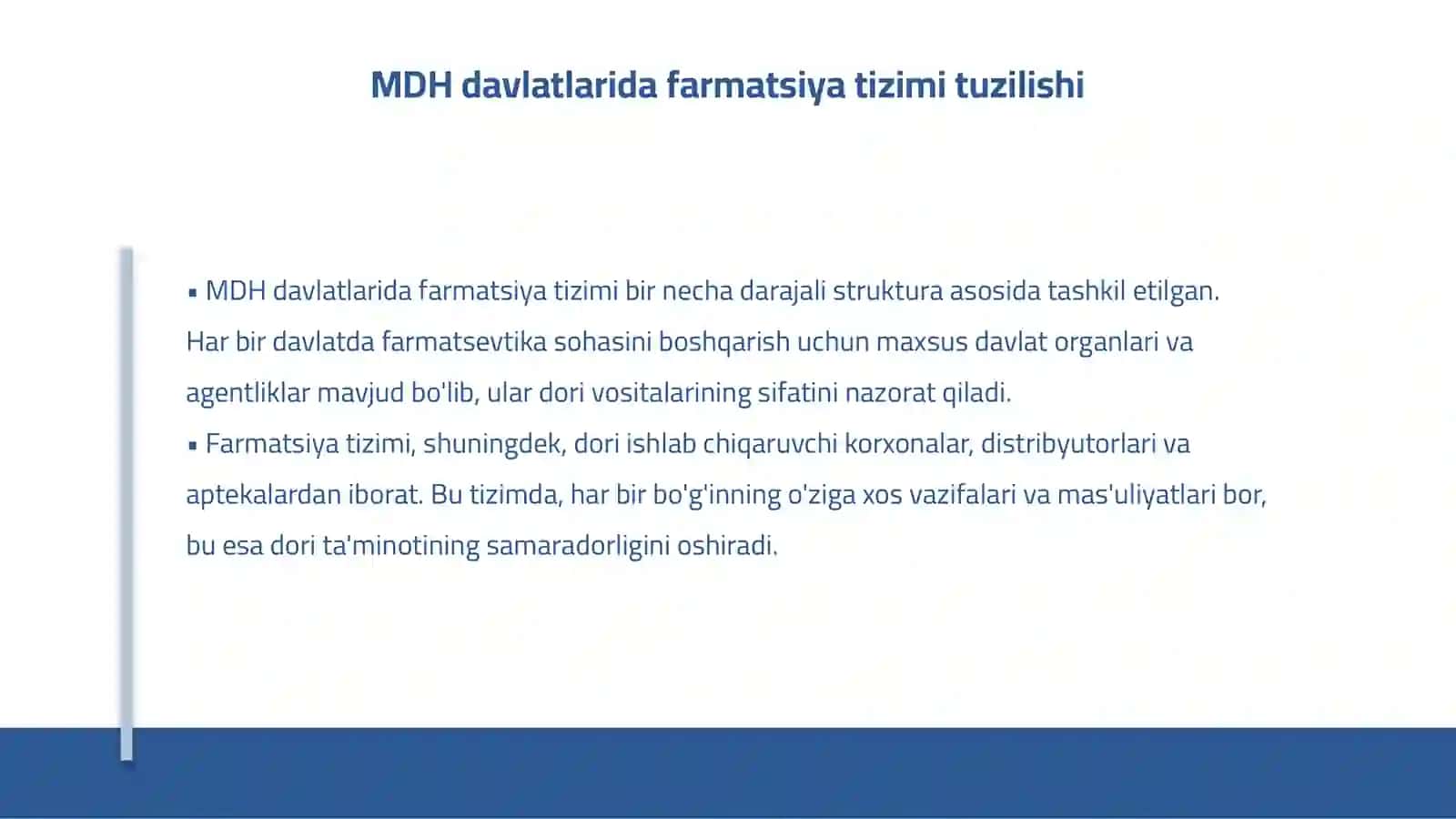 MDH davlatlarida farmatsiyani rivojlantirish 4