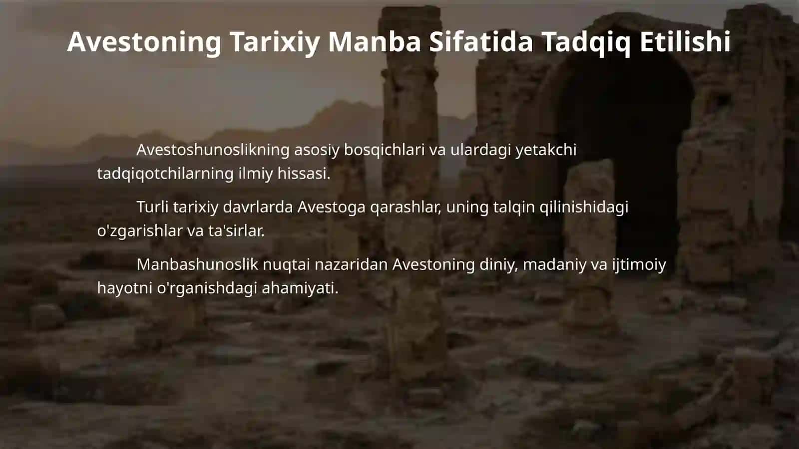 Avesto Tarixiy manba Sifatida 4