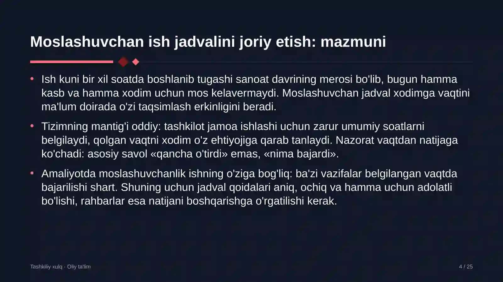 qishloq turizmida moslashuvchan ish jadvalini joriy etish 4027 4