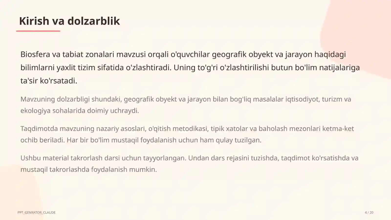 Biosfera va tabiat zonalari (6-sinf) 4