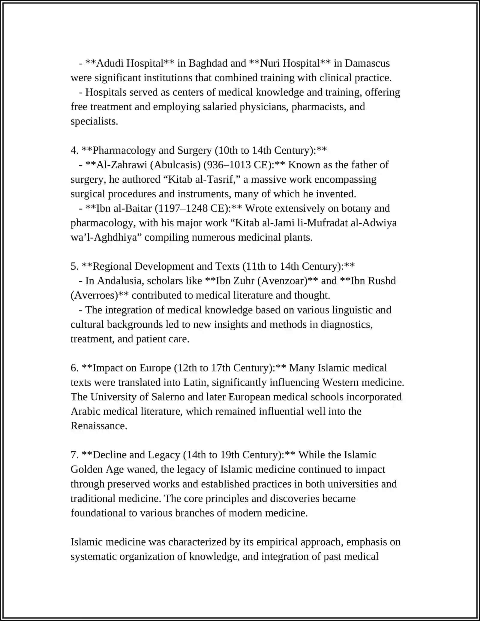 Historical Development of Islamic Medicine 4