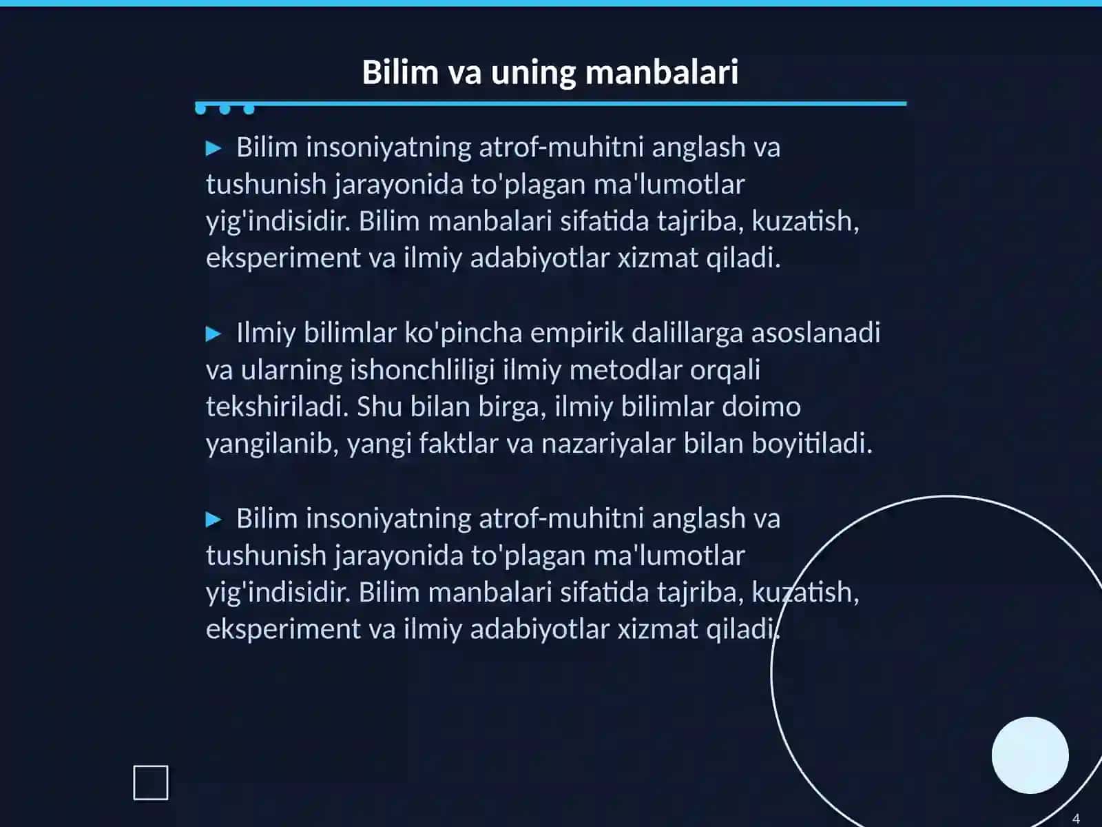 Ilmiy bilish nazariyasi 4