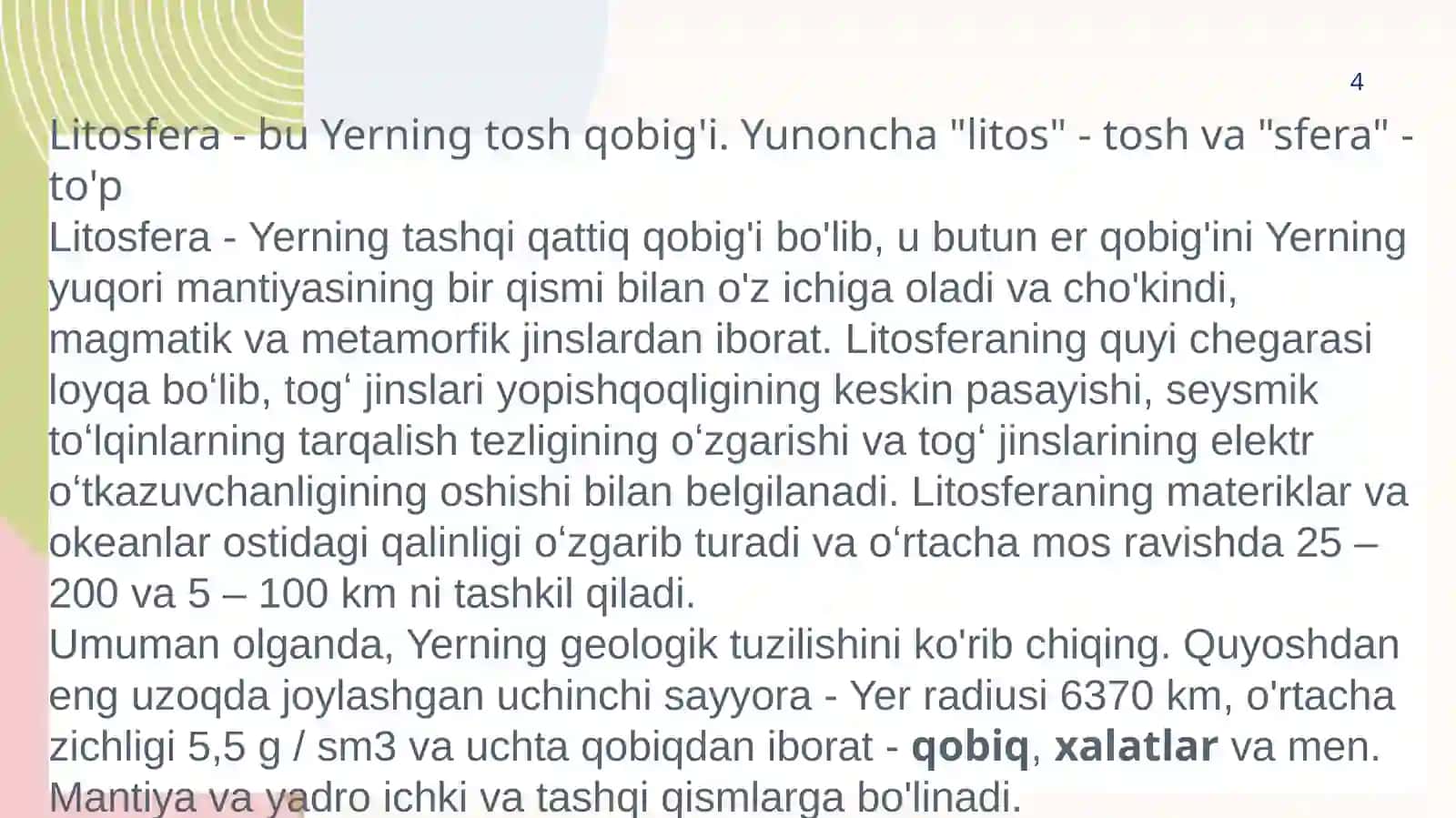 litosfera va uning tuzilishi 4