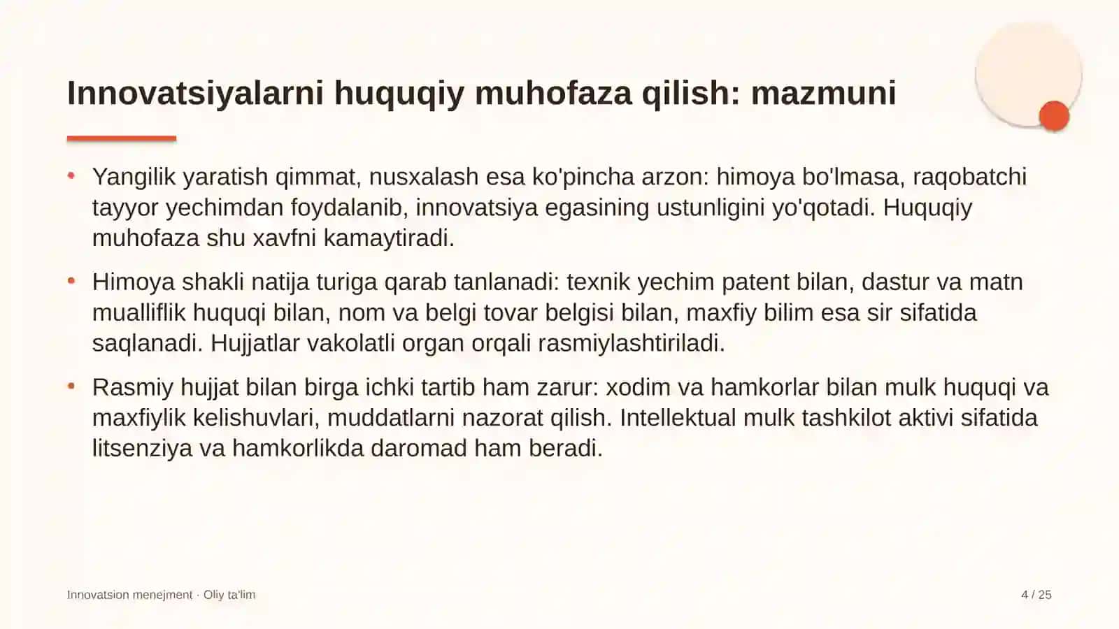 tog' kon sanoatida innovatsiyalarni huquqiy muhofaza qilish 9291 4