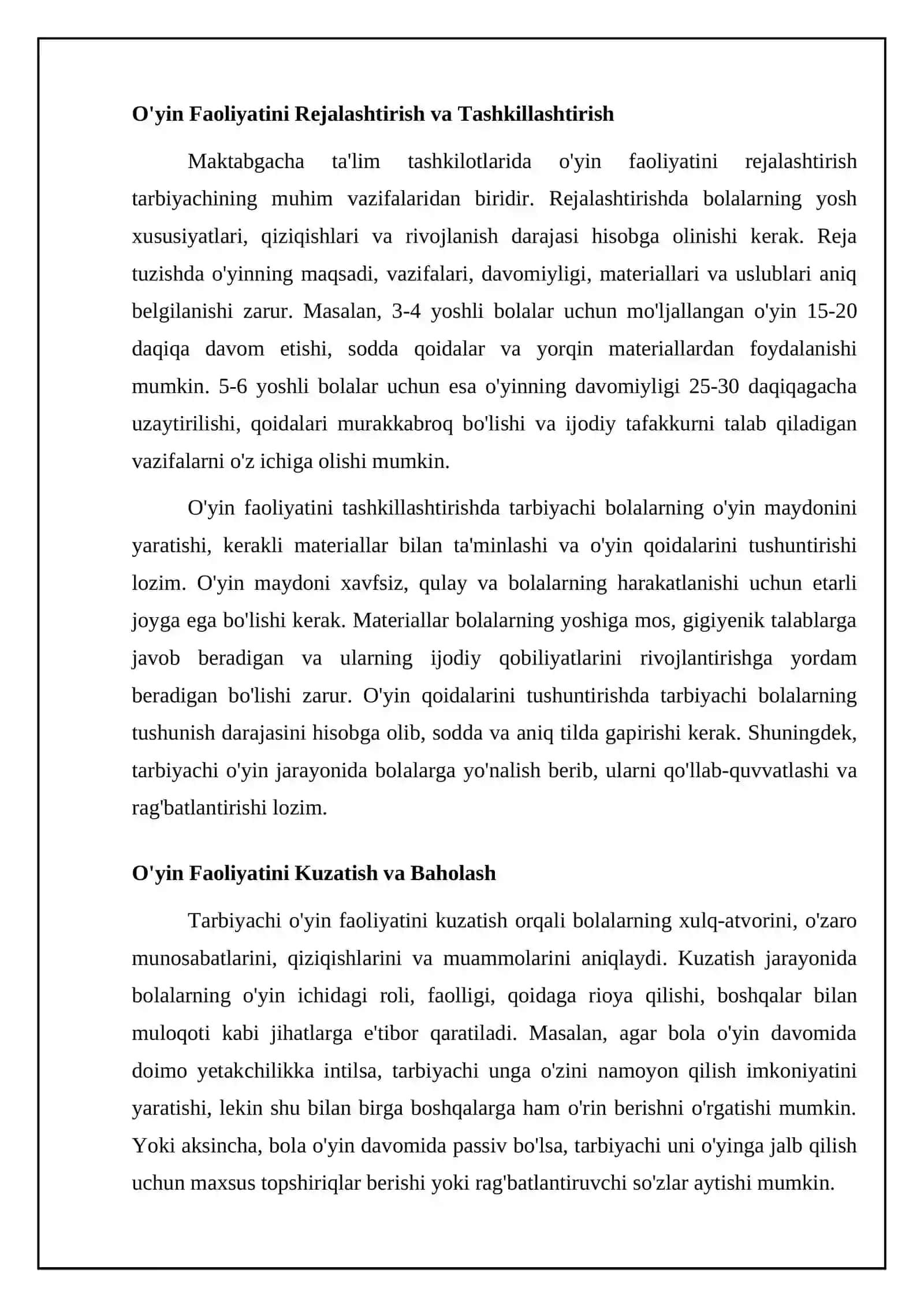 MTT tarbiyachisining o‘yin faoliyatiga rahbarlik qilishi 4