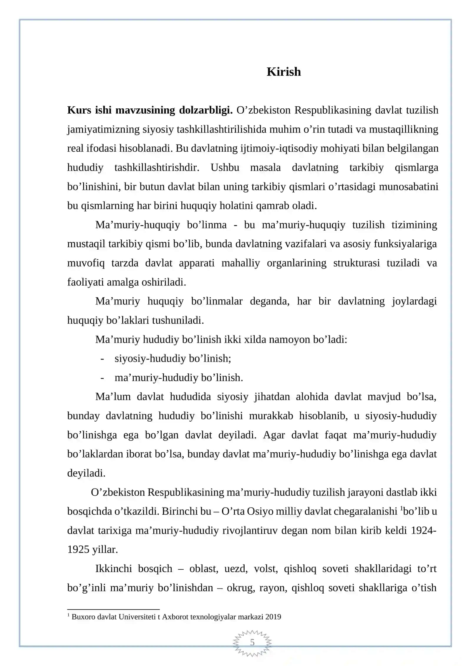 O’zbekiston Respublikasining Ma’muriy – hududiy tuzulishi 4