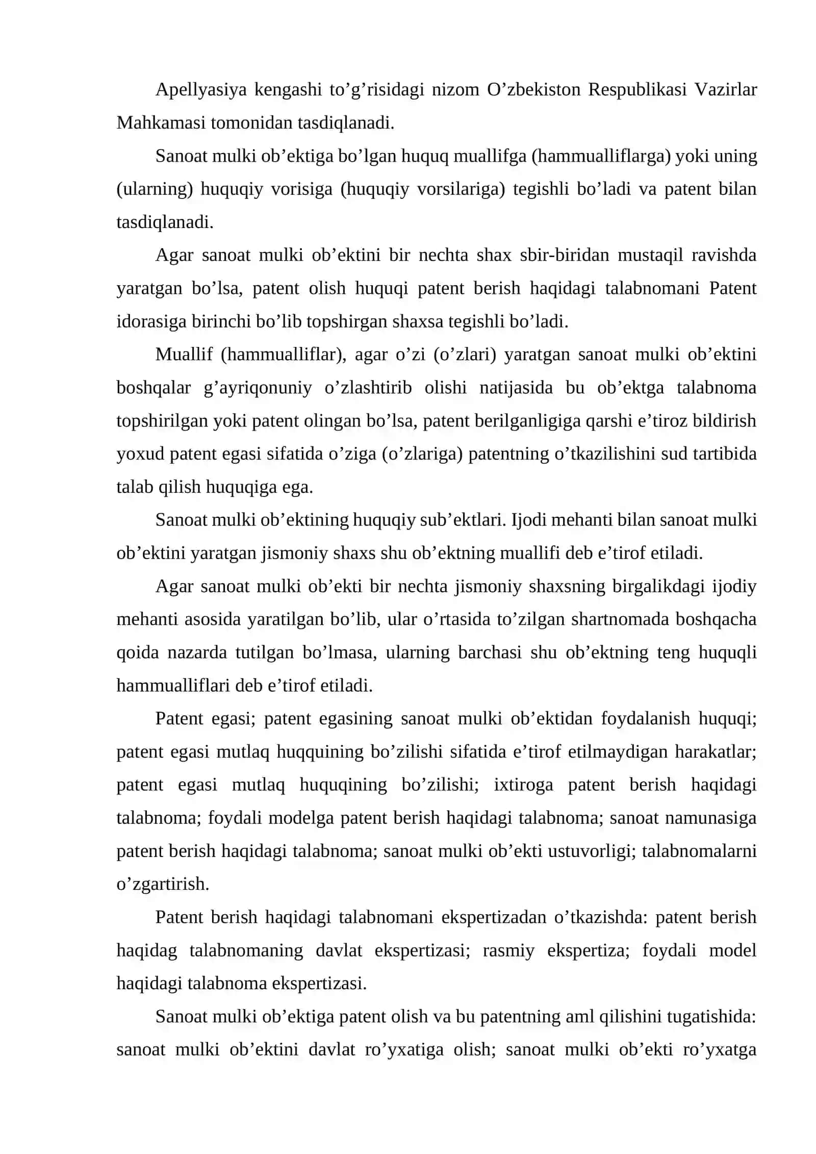 O’zbekiston Respublikasi qonuni 4