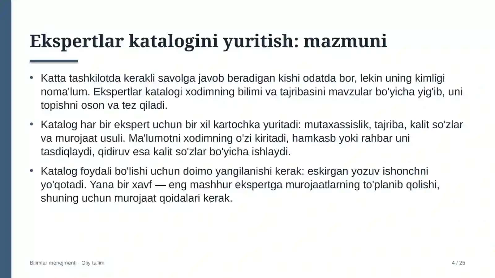 Yuridik maslahatxonalarda ekspertlar katalogini yuritish 4
