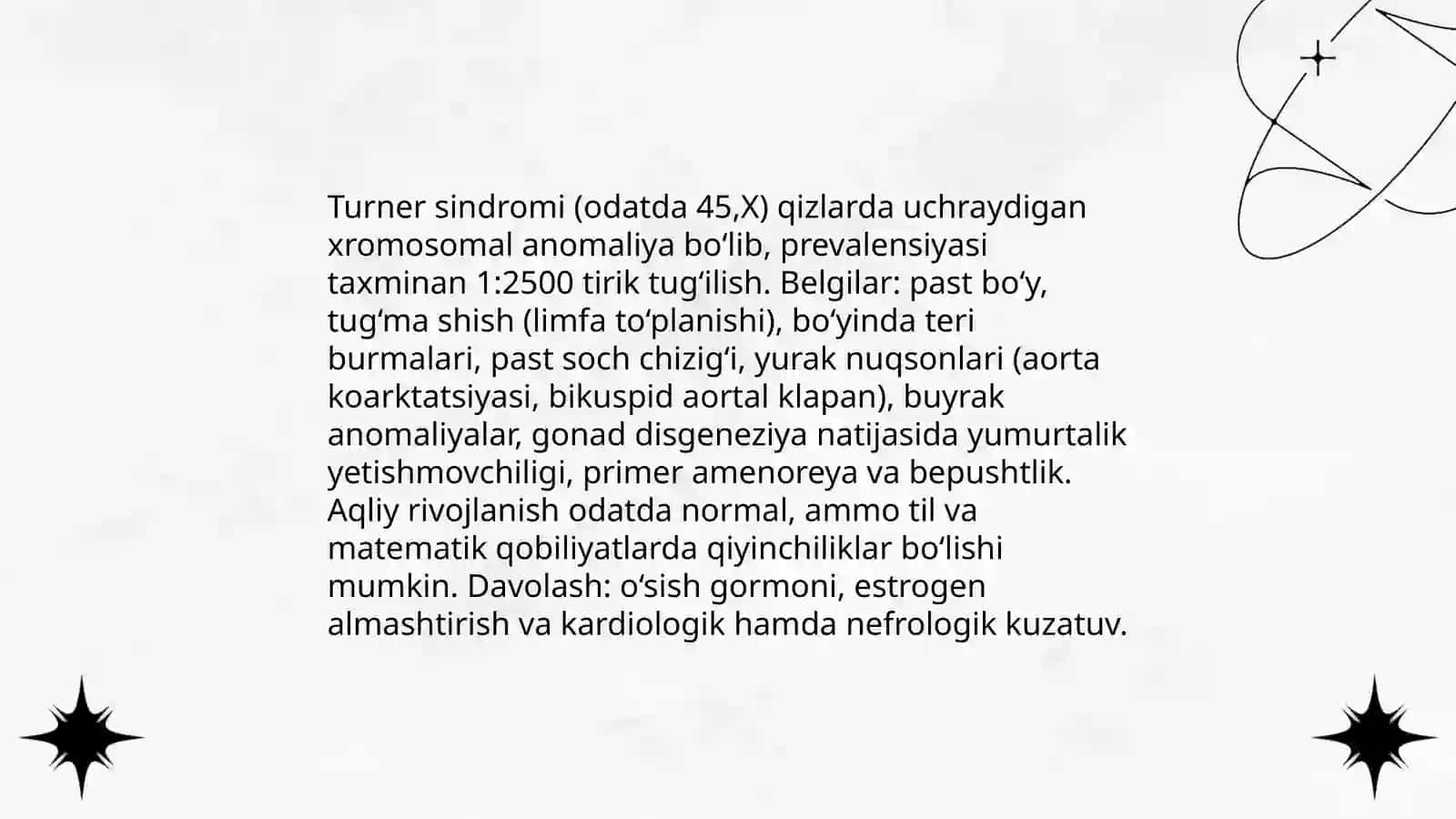 Turlanuvchi kasalliklar - Down Sindromi (Trizomiya 21) 4