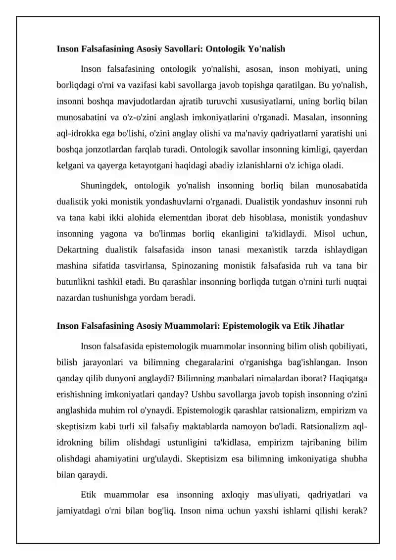 Inson falsafasi ( Falsafiy antropologiya) 4