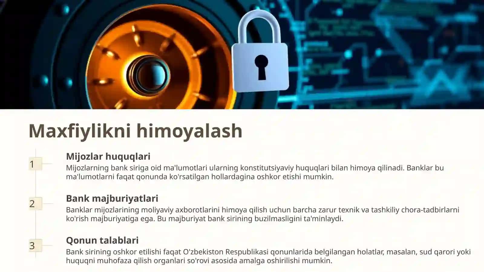 Bank siri toʻgʻrisidagi qonun 4