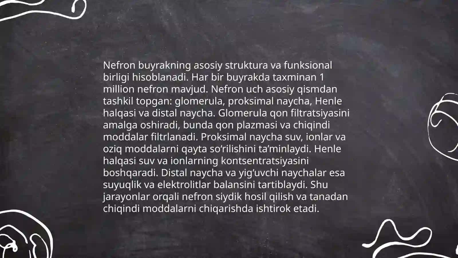 Siydik hosil boʻlish mexanezmi 4