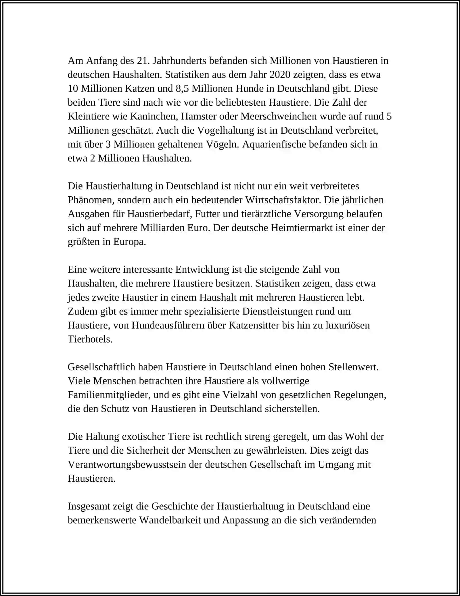 NUTZUNG DER HAYSTIERE 4