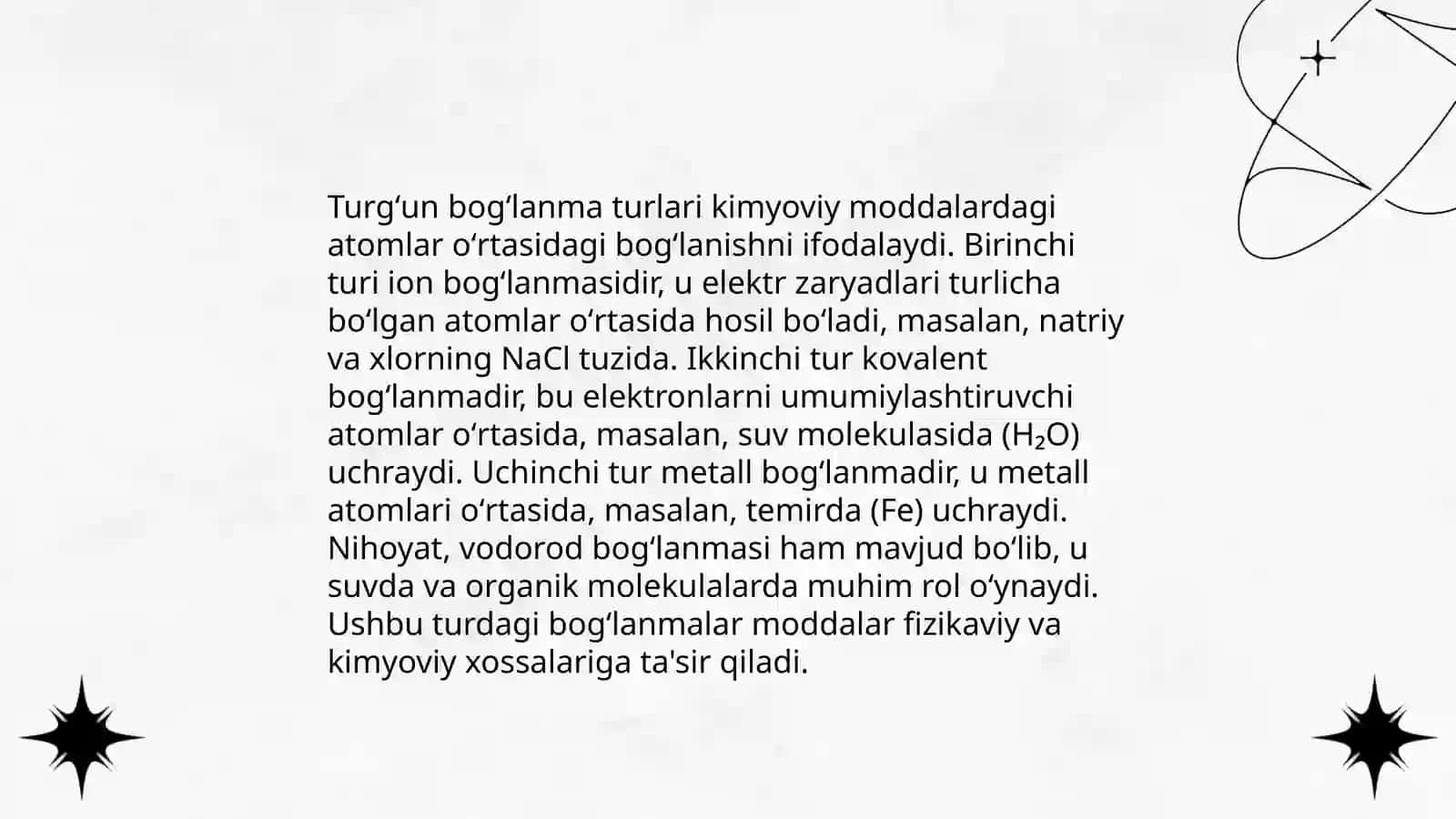 Siz birikmasi va turgʻun bogʻlanma 4