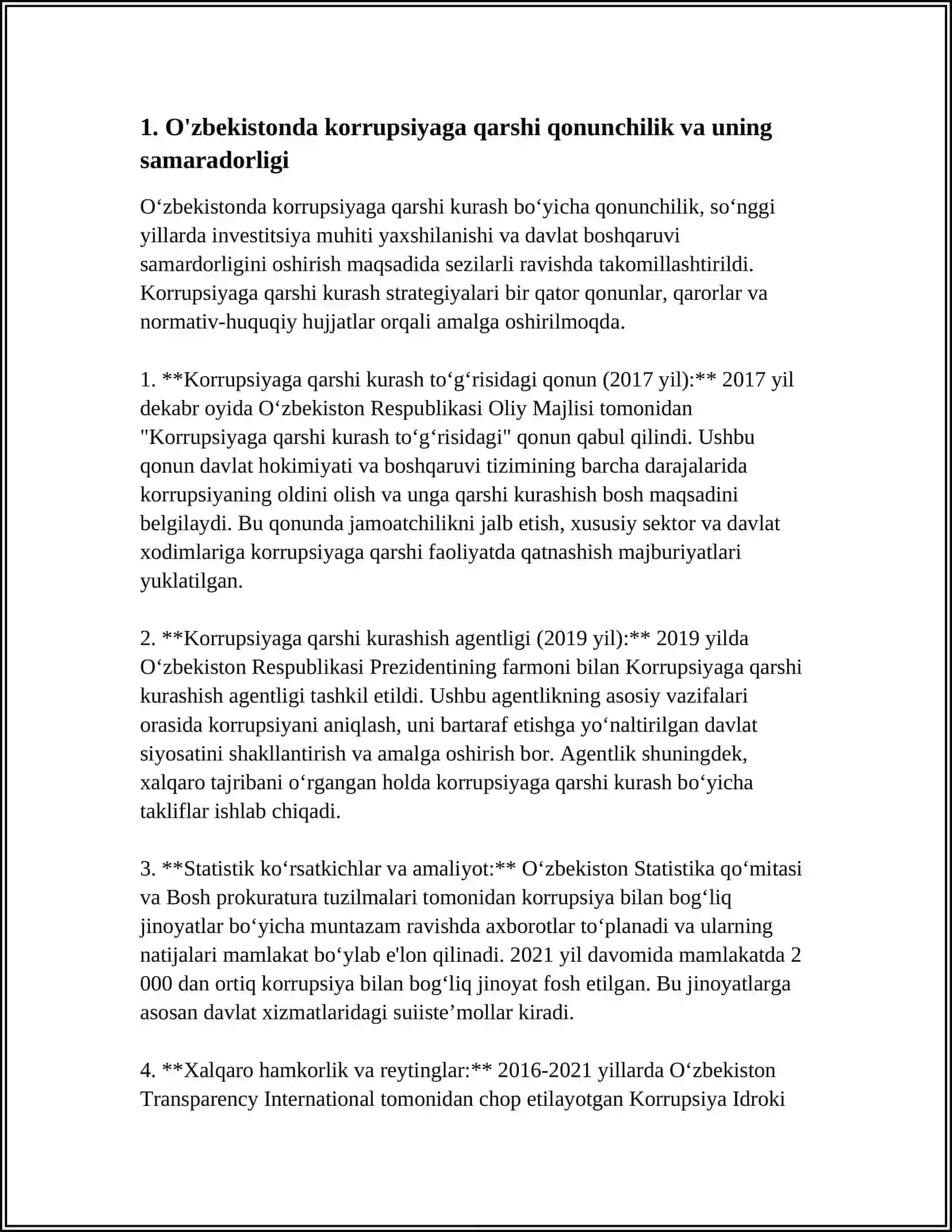 O'ZBEKISTONDA KORRUPSIYAGA QARSHI KURASH MEXANIZMLARI 4