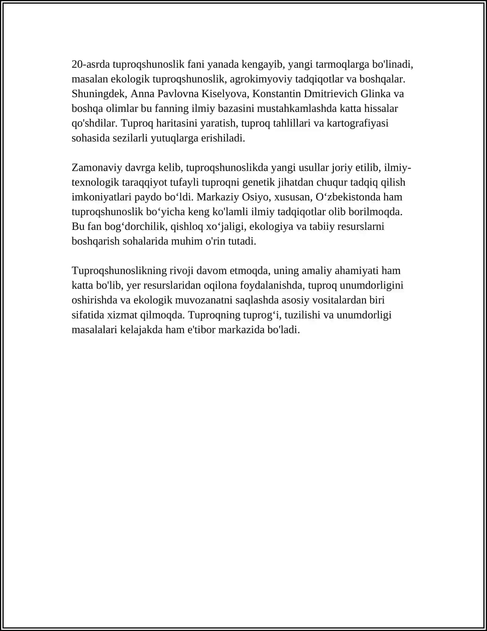 ÖZBEKISTONDA TUPROQLAR GEOGRAFIYASI FANINING RIVOJLANISHI 4