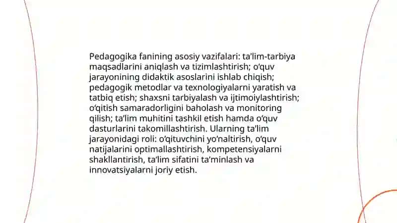 Pedagogika fanining maqsadi, vazifalari va ilmiy tadqiqot metodlari tasnifi 4