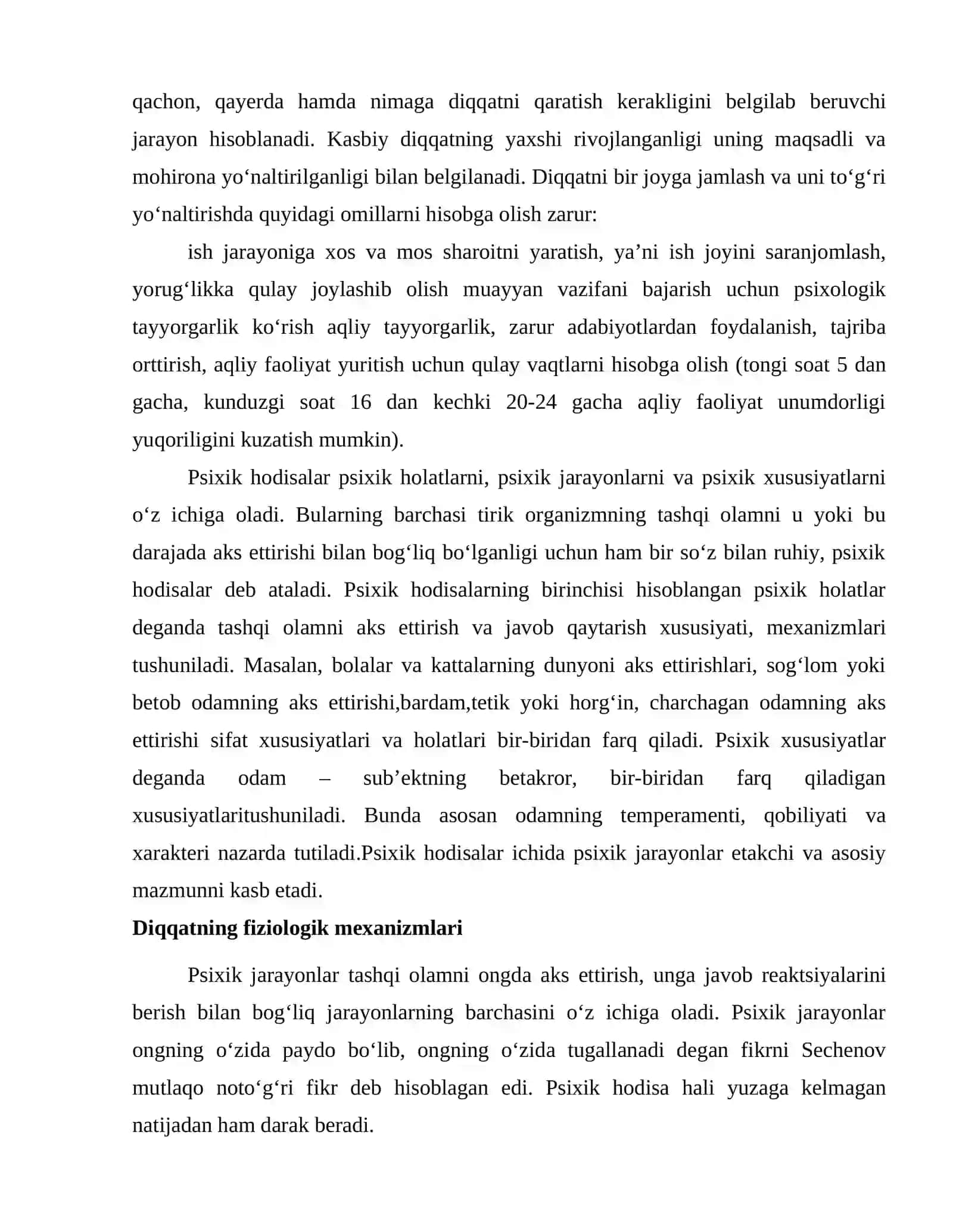 Diqqat va kasb masalalari 4