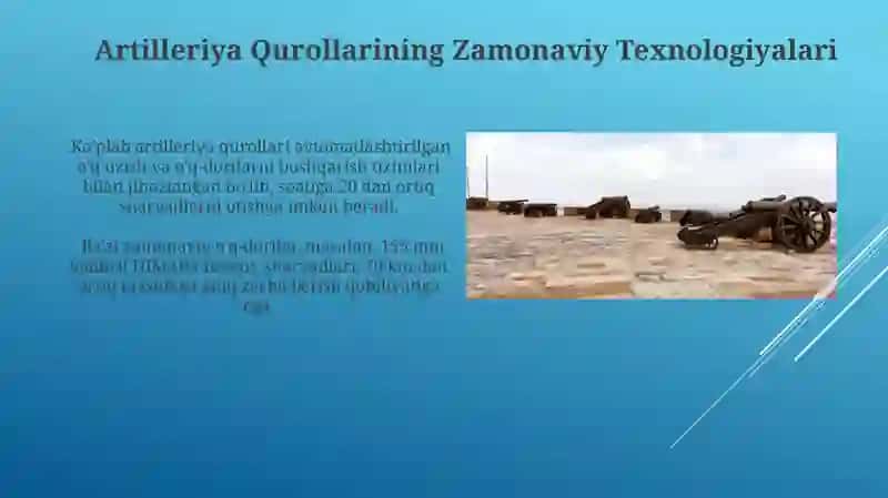 Zamonaviy qurolli toʻqnashuvlarda artilleriya boʻlinmalari 4