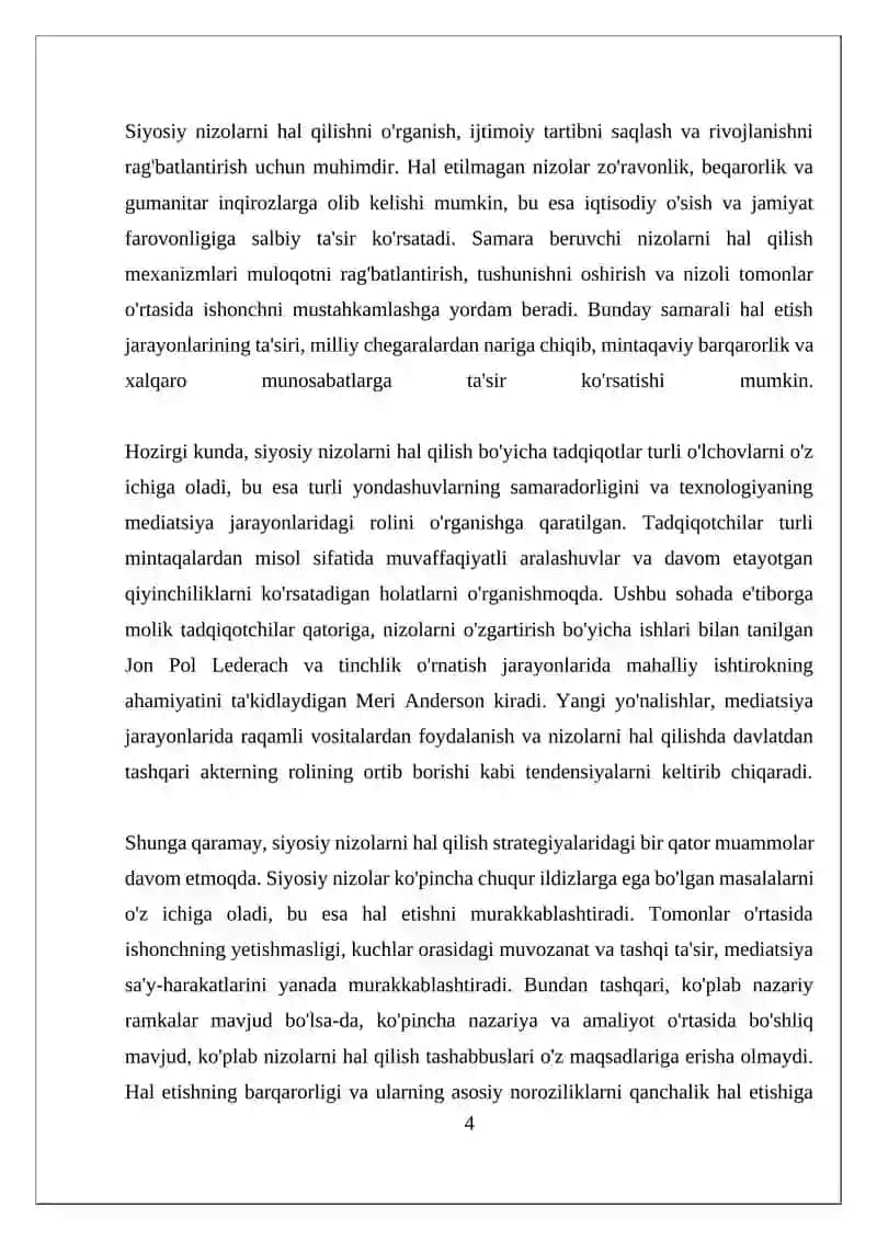 SIYOSIY NIZOLARNI HAL QILISH TUSHUNCHASI VA XUSUSIYATLARI 4