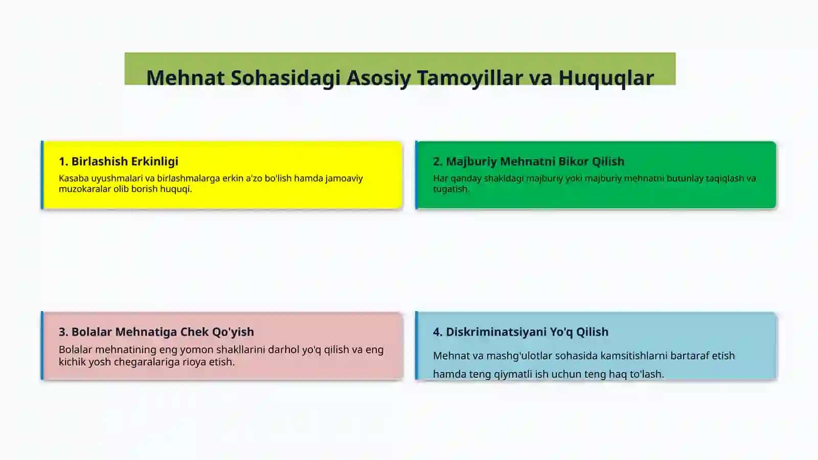 Xalqaro Mehnat Tashkiloti Standartlari va Ularning O'zbekistonda Qo'llanishi 4