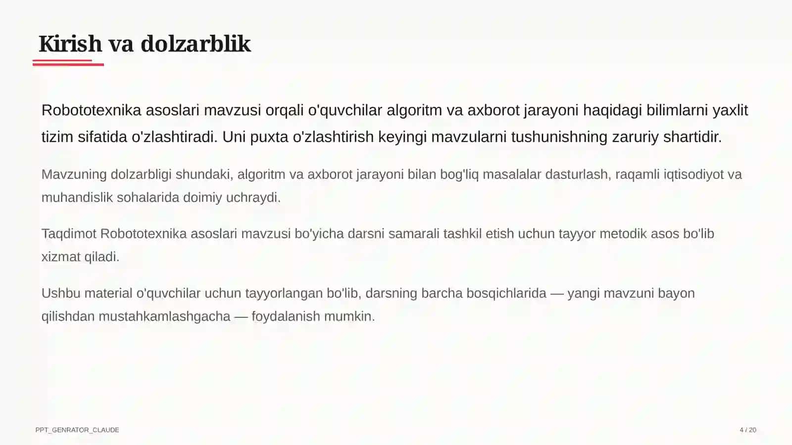 Robototexnika asoslari (11-sinf) 4
