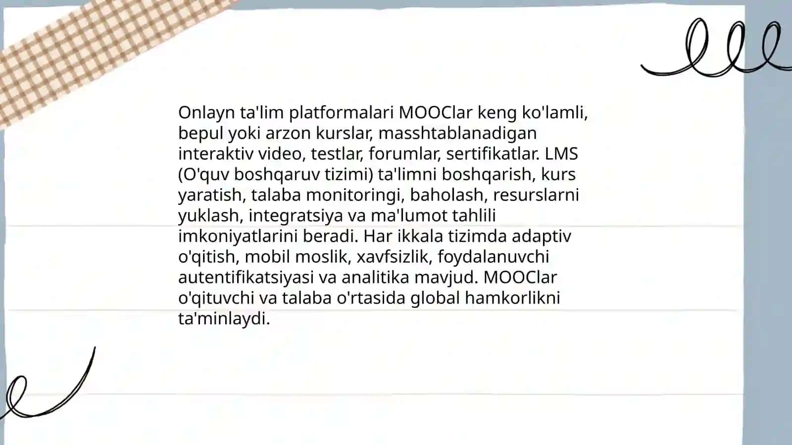 Internet, internetdagi talimiy dasturlar, elektron o'quv qo'llanmalar, multimedialar, virtual stendlar haqida 4