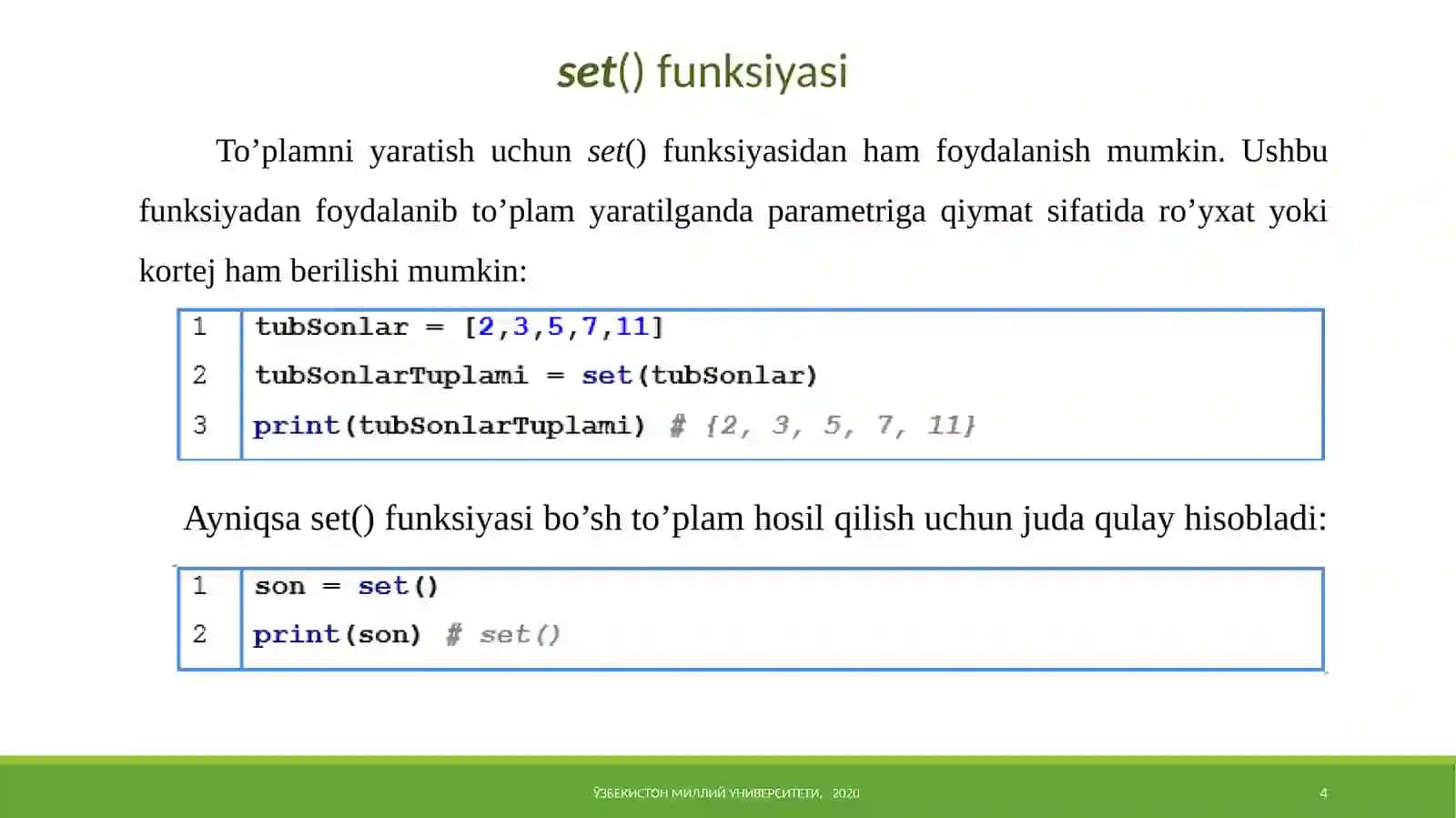 Pythondasturlashtili 4