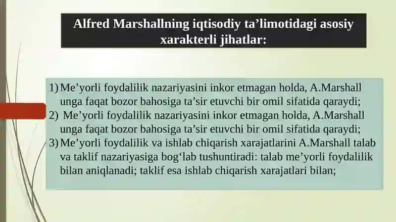 Neoklassik maktab iqtisodiy qarashlari 4