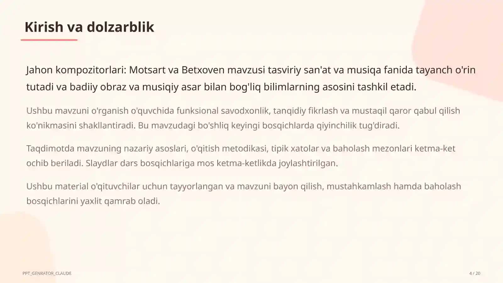 Jahon kompozitorlari: Motsart va Betxoven (6-sinf) 4
